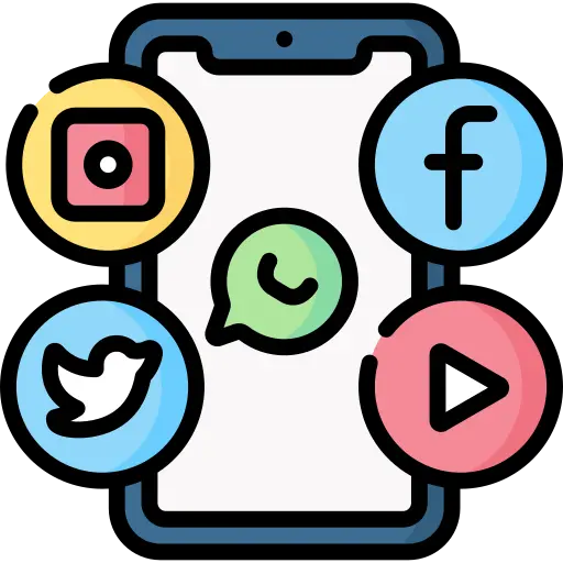 Social Media Marketing Icon Of DSMS